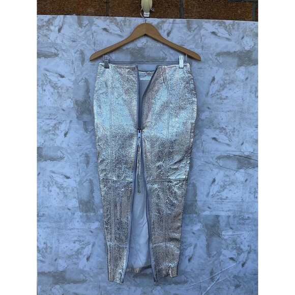 RETROFETE SILVER Liza Leather Skirt SIZE XS - Picture 7 of 12